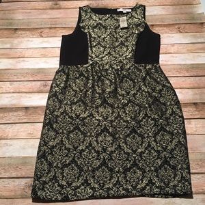 Ann Taylor Loft dress. Black and gold.